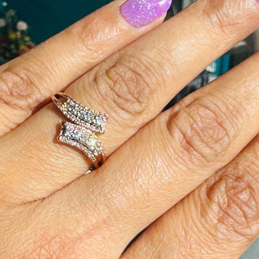 14k rose gold diamond ring